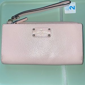 Kate Spade Hand wallet Baby Pink With Strap